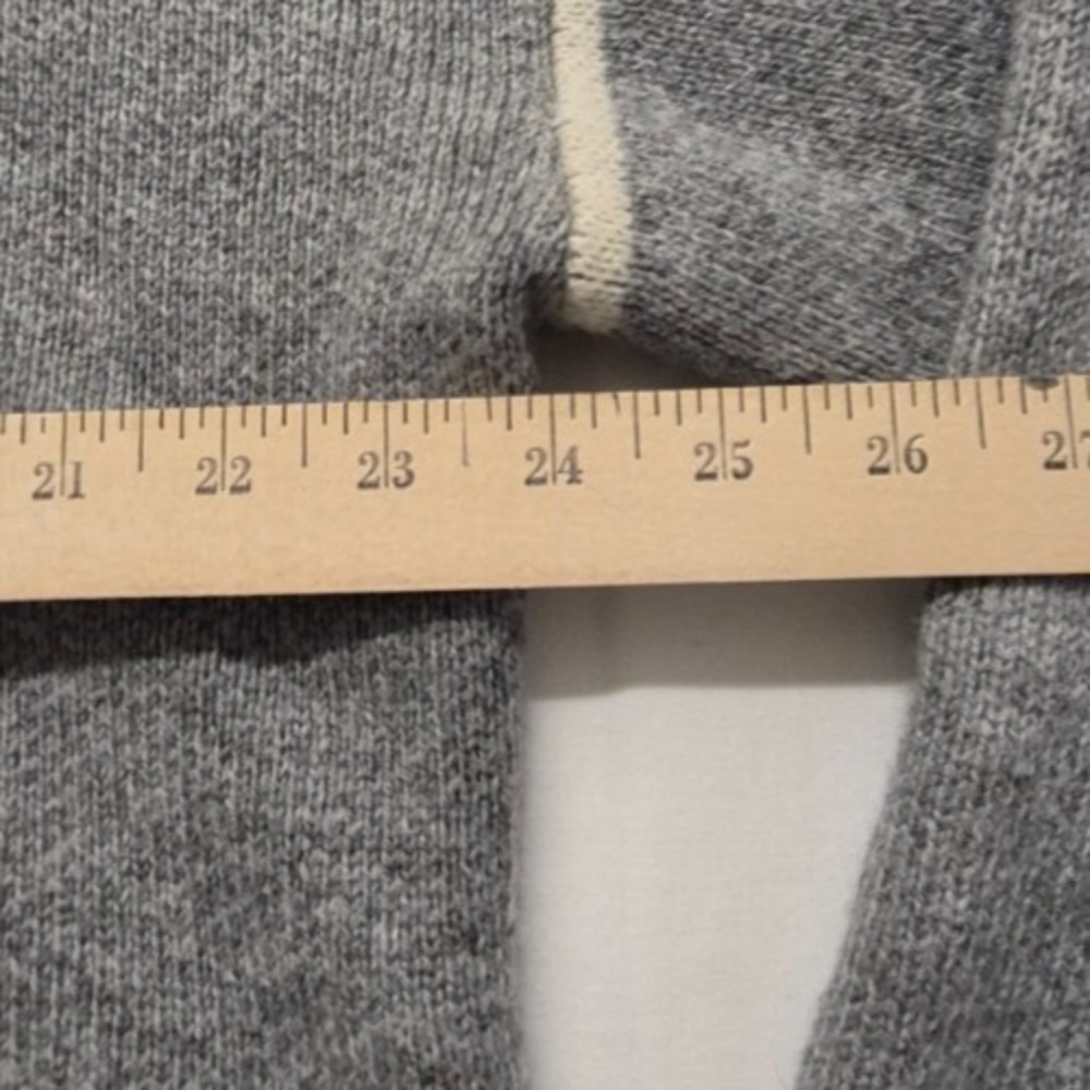Zara women's Grey high neck pullover tight knit sweater off white‎ detail sz. LG - Picture 14 of 14